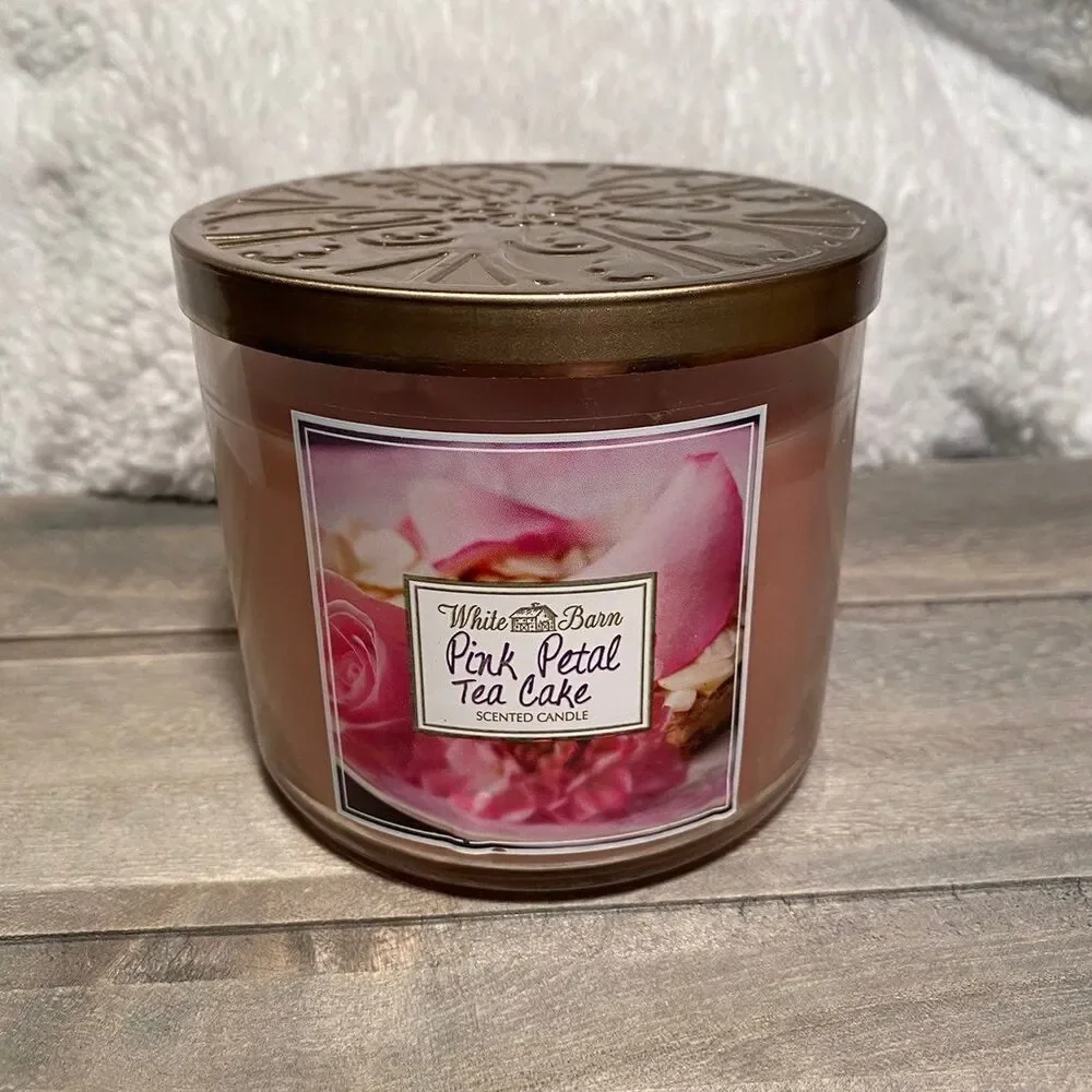 Pink Petal Tea Cake Three Wick Candle